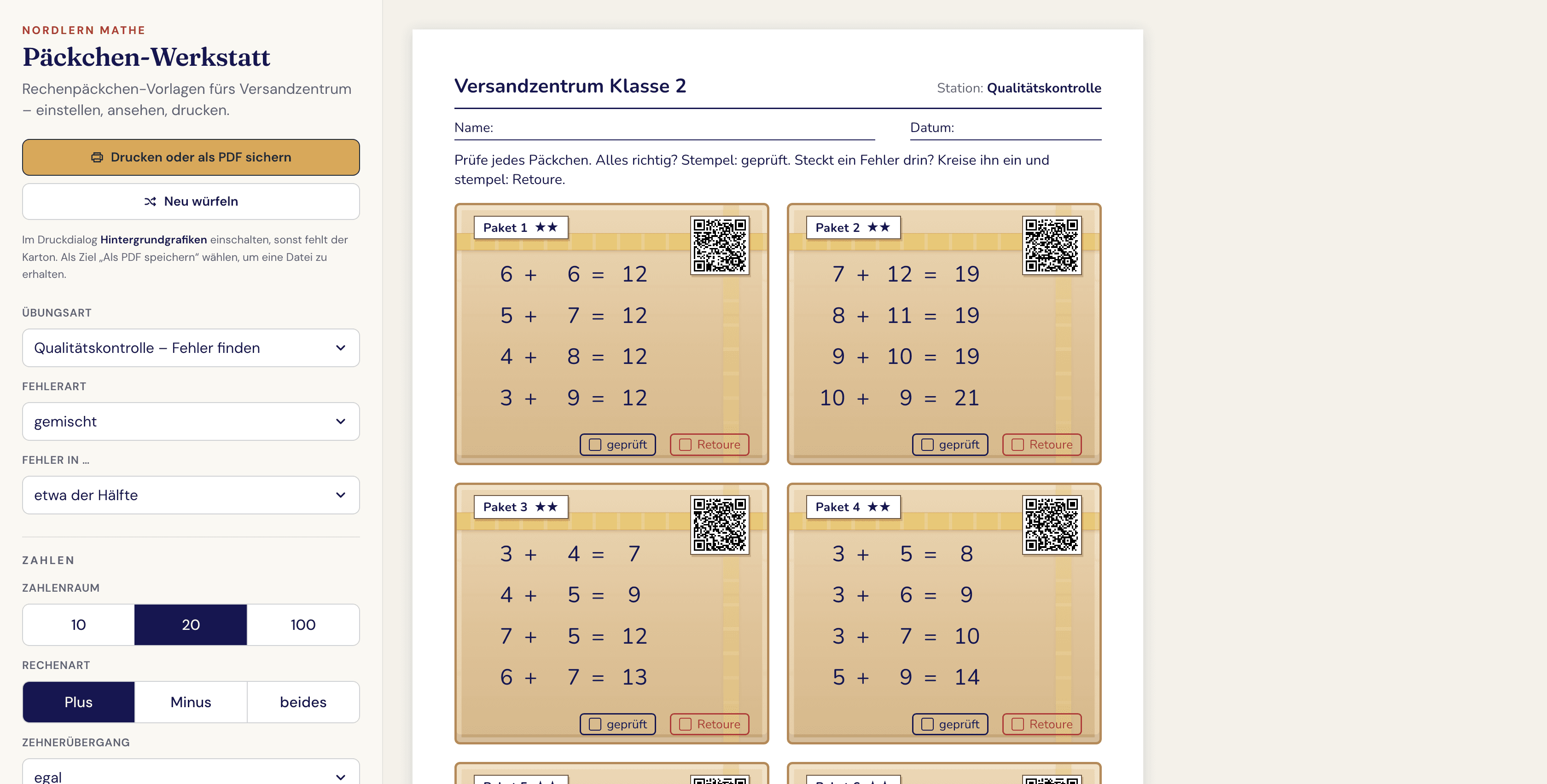 Vorschau Mathe-Werkzeuge